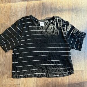 Chic Black and White Striped Tee